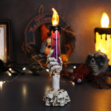Halloween decoration props simulation flame candle lights ghost festival candle holders bar KTV decoration desktop ornaments props