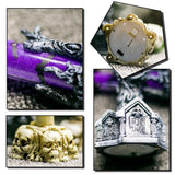 Halloween decoration props simulation flame candle lights ghost festival candle holders bar KTV decoration desktop ornaments props