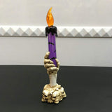 Halloween decoration props simulation flame candle lights ghost festival candle holders bar KTV decoration desktop ornaments props