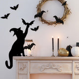 Halloween Decoration Halloween Door Corner Cat Metal Logo Larger Halloween Cat Silhouette Hanging Halloween Decoration