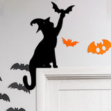 Halloween Decoration Halloween Door Corner Cat Metal Logo Larger Halloween Cat Silhouette Hanging Halloween Decoration