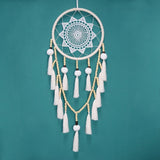 Tassel Woven Crochet Dream Catcher Feather Ornaments Living Room Pendant Bedroom Wind Chimes Decoration