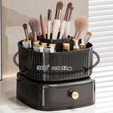 360° Rotating Makeup Brush Holder Organizer with Drawer, Makeup organization and Skincare Storage for Vanity, In Australia - Darrahopens