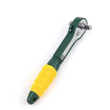 Mini 1/4 Screwdriver Pole 6.35mm Inner Hexagon Ratchet Socket Wrench with Dual- Home Tool Accessory