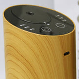 Wood Grain Waterless Essential Oil Air Diffuser Car USB Aromatherapy Nebulizer Rechargeable Mist Maker Light Brown