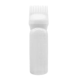 Brush Bottle with Comb, Shampoo Hair Color Hair Dyeing Bottle, Applicator Brush Bottle for Roots (White) Professional Process In Australia - Darrahopens