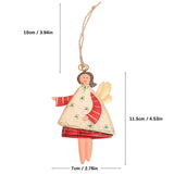 Personalized Christmas ornaments, creative art, hand-painted angel girl pendants, Christmas tree pendants, ornaments