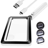 4X Rechargeable Magnifying Glass with Light 20LEDs, Handheld Rectangular Page Lighted Magnifier, 3 Brightness Modes In Australia - Darrahopens