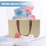 Diaper Caddy Organizer with Handle, Shoulder Strap Buckle, 3 Removable Storage Compartments, Car Caddy Organizer
