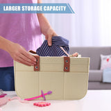 Diaper Caddy Organizer with Handle, Shoulder Strap Buckle, 3 Removable Storage Compartments, Car Caddy Organizer