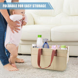 Diaper Caddy Organizer with Handle, Shoulder Strap Buckle, 3 Removable Storage Compartments, Car Caddy Organizer