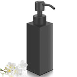 Black soap dispenser, soap dispenser bathroom, glass hand soap dispenser with stainless steel pump soap bottle