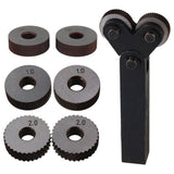 Rotating Head Knurling Tool Pitch Diagonal Coarse Linear Dual Wheels 0.5mm 1mm 2mm with 1.5mm Pitch Pack of 7