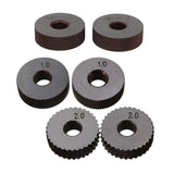 Rotating Head Knurling Tool Pitch Diagonal Coarse Linear Dual Wheels 0.5mm 1mm 2mm with 1.5mm Pitch Pack of 7