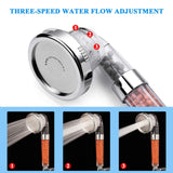 High pressure showerhead, ion filtration showerhead (3 settings), water-saving and stone filtration bead handheld showerhead In Australia - Darrahopens