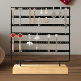 Earring Organizer Display Stand, Women Girls Gift 6 Layers Jewelry Rack, Earring Holder for Showcase, Countertop, Black