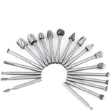 Hard alloy high-speed steel rotary drill bit kit with 20 wood carving drill bits, suitable for DIY woodworking, carving, engraving In Australia - Darrahopens