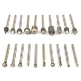 Hard alloy high-speed steel rotary drill bit kit with 20 wood carving drill bits, suitable for DIY woodworking, carving, engraving In Australia - Darrahopens