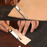 Leather tools, wooden knives with wooden handles, used for oblique cutting of stainless steel wide shoveling leather In Australia - Darrahopens