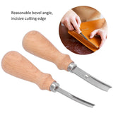 Leather tools, wooden knives with wooden handles, used for oblique cutting of stainless steel wide shoveling leather In Australia - Darrahopens