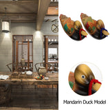 2pcs Wooden model statue duck craft decorator Feng statue table love jewelry animal sculpture decoration jewelry In Australia - Darrahopens