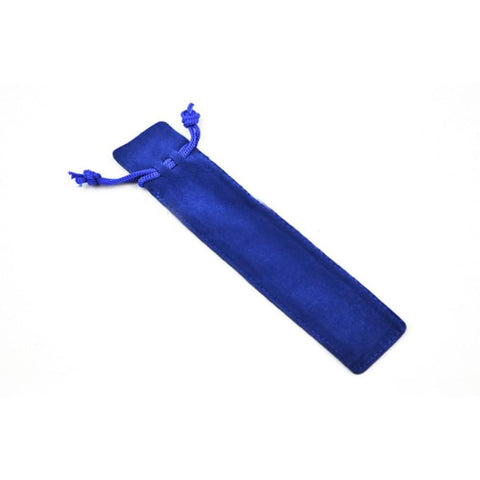 2pcs Single pen bag, drawstring pen bag, single suede pen case, small box, office supplies pen bag, blue jewelry bag In Australia - Darrahopens