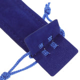 2pcs Single pen bag, drawstring pen bag, single suede pen case, small box, office supplies pen bag, blue jewelry bag In Australia - Darrahopens