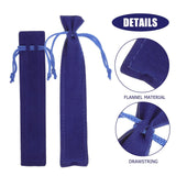 2pcs Single pen bag, drawstring pen bag, single suede pen case, small box, office supplies pen bag, blue jewelry bag In Australia - Darrahopens