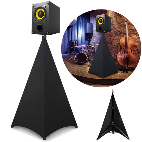 Speaker bracket cover, speaker tripod bracket cover, skirt strap, 360 degree cover for speaker lighting, black tripod bracket
