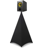 Speaker bracket cover, speaker tripod bracket cover, skirt strap, 360 degree cover for speaker lighting, black tripod bracket