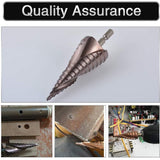 High speed steel cobalt containing hexagonal shank step drill bit, metal sheet drilling, stainless steel drilling tool In Australia - Darrahopens