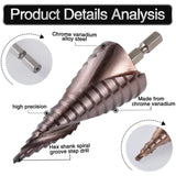 High speed steel cobalt containing hexagonal shank step drill bit, metal sheet drilling, stainless steel drilling tool In Australia - Darrahopens