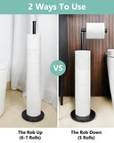 Toilet Paper Holder Stand, Stainless Steel Toilet Paper Stand for 4 Rolls, Free Standing Toilet Paper Roll Holder for Bathroom