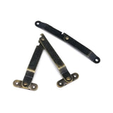 2pcs，Antique iron support hinge wooden box bracket tripod retro pull rod hinge gift box box corner movable box support In Australia - Darrahopens