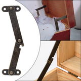 2pcs，Antique iron support hinge wooden box bracket tripod retro pull rod hinge gift box box corner movable box support In Australia - Darrahopens