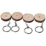 Unfinished Wood Slices Keychain Blank Hand-Painted Wooden Keychain Vintage DIY Wood Keychain Car Bag Pendant In Australia - Darrahopens