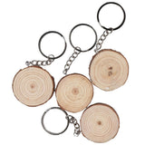 Unfinished Wood Slices Keychain Blank Hand-Painted Wooden Keychain Vintage DIY Wood Keychain Car Bag Pendant In Australia - Darrahopens