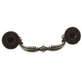 Vintage Drop-Down Bail Pull Handles Hole Center Antique Bronze Down Bail Cabinet Pulls with Mounting Screws