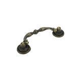 Vintage Drop-Down Bail Pull Handles Hole Center Antique Bronze Down Bail Cabinet Pulls with Mounting Screws