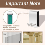 Door hook towel matte nickel hook for frameless glass shower doors, stainless steel door hanger for bathroom robe towel rack