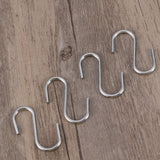 12pcs S Hanging Hooks,Extra Long Steel Hanger, Indoor Outdoor Uses for Garden, Bathroom, Closet, Workshop, Kitchen, Matt Silver In Australia - Darrahopens