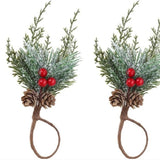2pcs Napkin Ring, Elegant Christmas Napkin Ring Rack Table Accessories Cedar Fruit Napkin Ring Tableware Buckle Decoration In Australia - Darrahopens