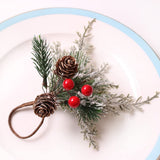 2pcs Napkin Ring, Elegant Christmas Napkin Ring Rack Table Accessories Cedar Fruit Napkin Ring Tableware Buckle Decoration In Australia - Darrahopens