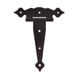2pcs，Shed Windows and More Decorative Fancy T Hinges 5" Heavy Duty Steel Shed Door Hinges W/Screws, Storage Shed Door Barn Door Gates