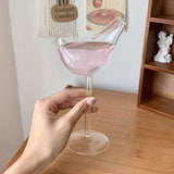 Cocktail glass bird shaped Martini glass transparent glass rose glass creative glass swan cocktail glass party wedding In Australia - Darrahopens
