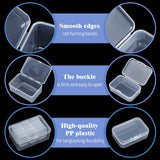 12pcs Bead storage box, plastic bead storage box, transparent storage box, craft container, with 2 hinged covers