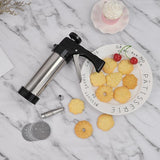 Cookie Press for Baking, Stainless Steel  Cookie Press, Cookie Press Gun Kit with 8 Cookie Press Discs and 8 Icing Tips In Australia - Darrahopens