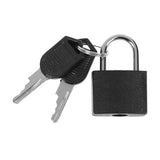 2pcs Black small lock with two keys, toolbox key lock, mini waterproof dormitory padlock, luggage bag key padlock