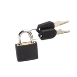 2pcs Black small lock with two keys, toolbox key lock, mini waterproof dormitory padlock, luggage bag key padlock