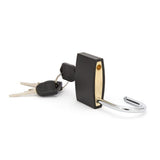 2pcs Black small lock with two keys, toolbox key lock, mini waterproof dormitory padlock, luggage bag key padlock